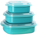 6pc Microwave Cookware & Storage Set, Turquoise