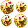 Tin Burner Cover Set, Morning Rooster