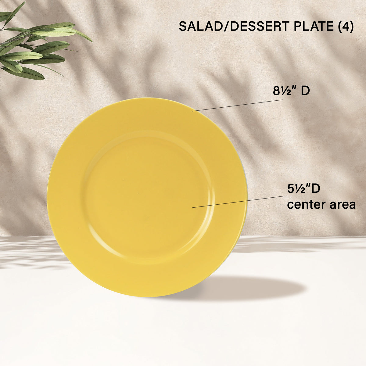 12pc Melamine Dinner Set, Lemon