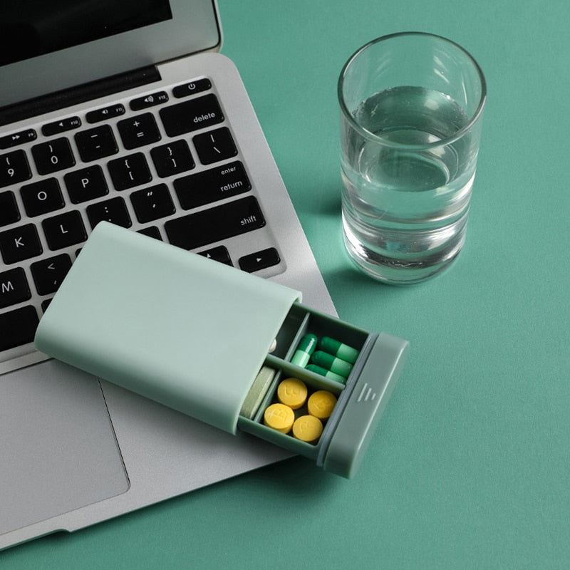 Portable Mini Medicine Box Household Sealed Waterproof Pull Type Tablet Pill Storage Box B2Cshop