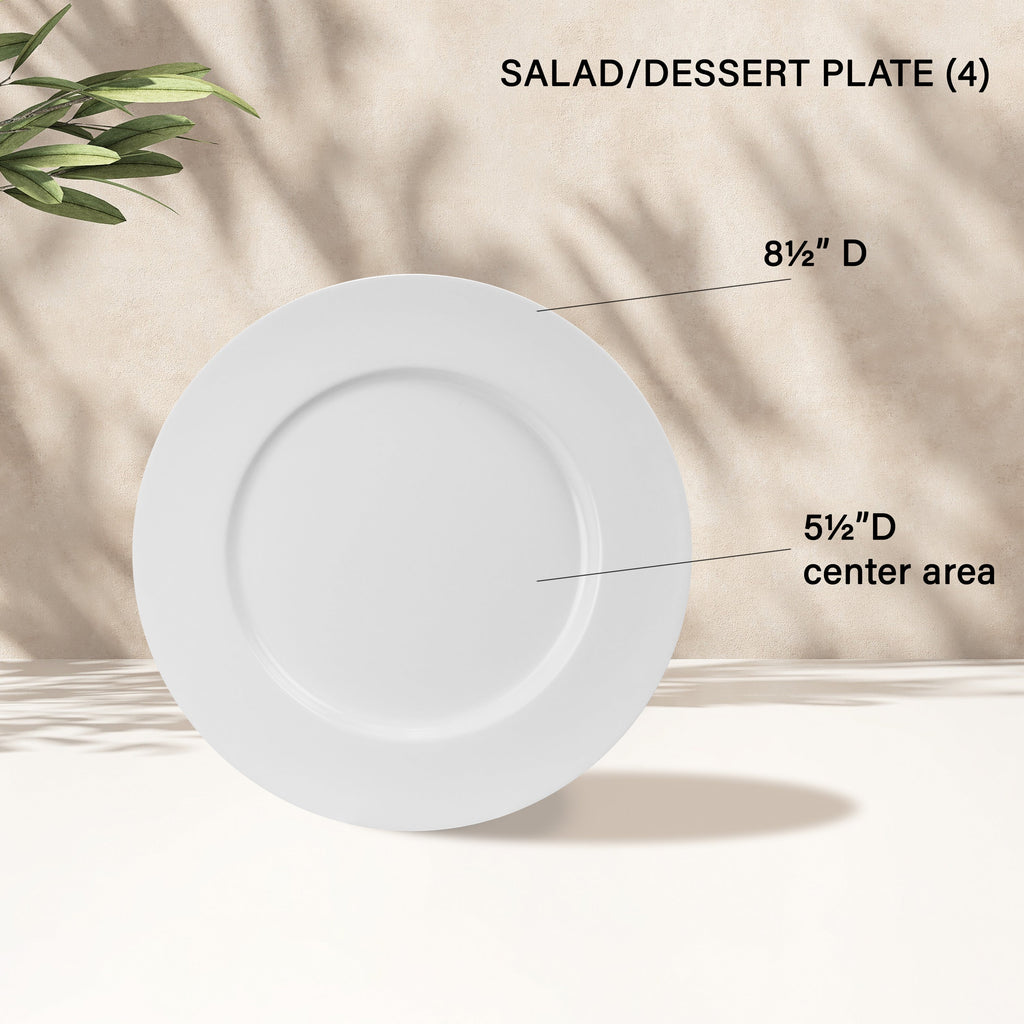 12pc Melamine Dinner Set, White