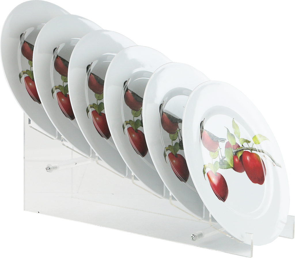 6pc Melamine Salad Plate Set, Harvest Apples