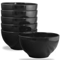 6pc Melamine Bowl Set, Black