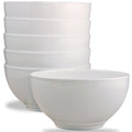 6pc Melamine Bowl Set, White