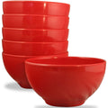 6pc Melamine Bowl Set, Red