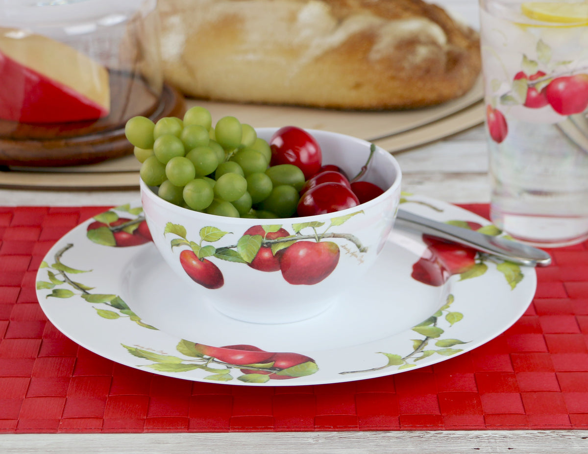 6pc Melamine Bowl Set, Harvest Apples