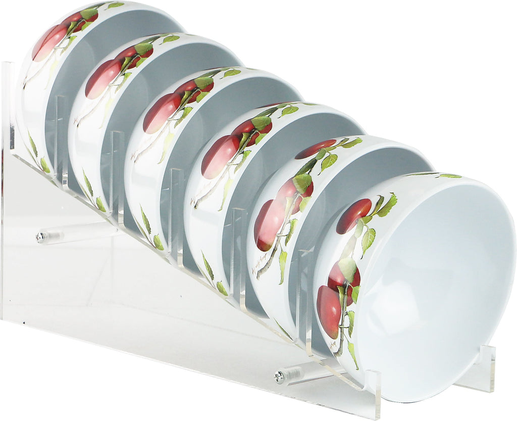 6pc Melamine Bowl Set, Harvest Apples