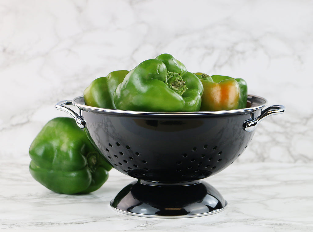 Powder Coated Colanders, Various Sizes, Black