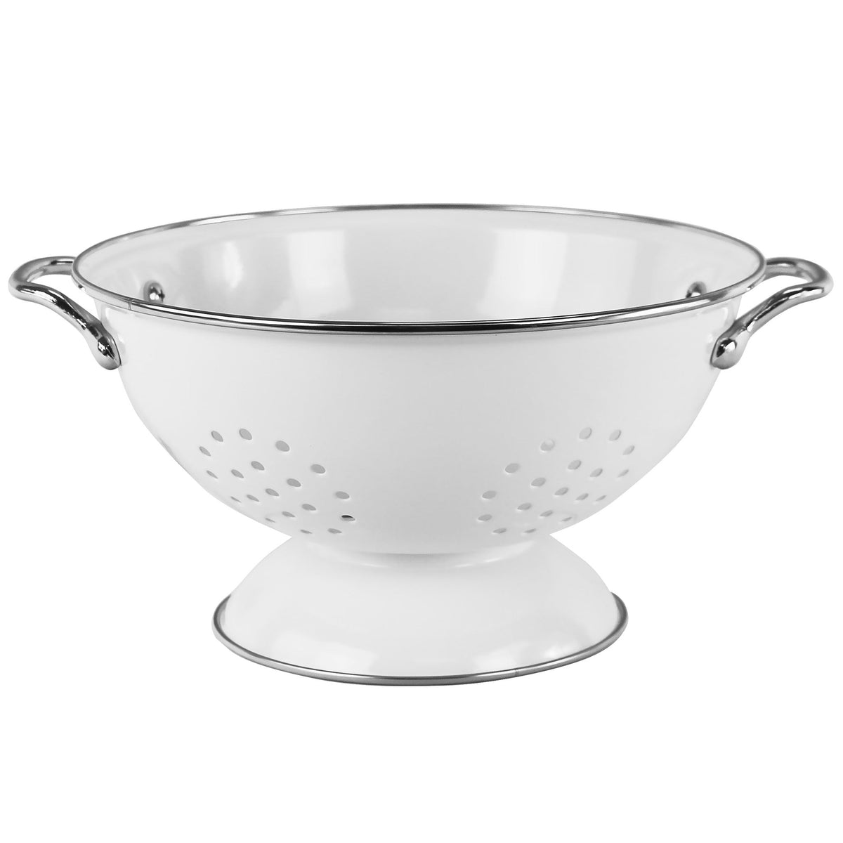 Powder Coated Colanders, Various Sizes, White