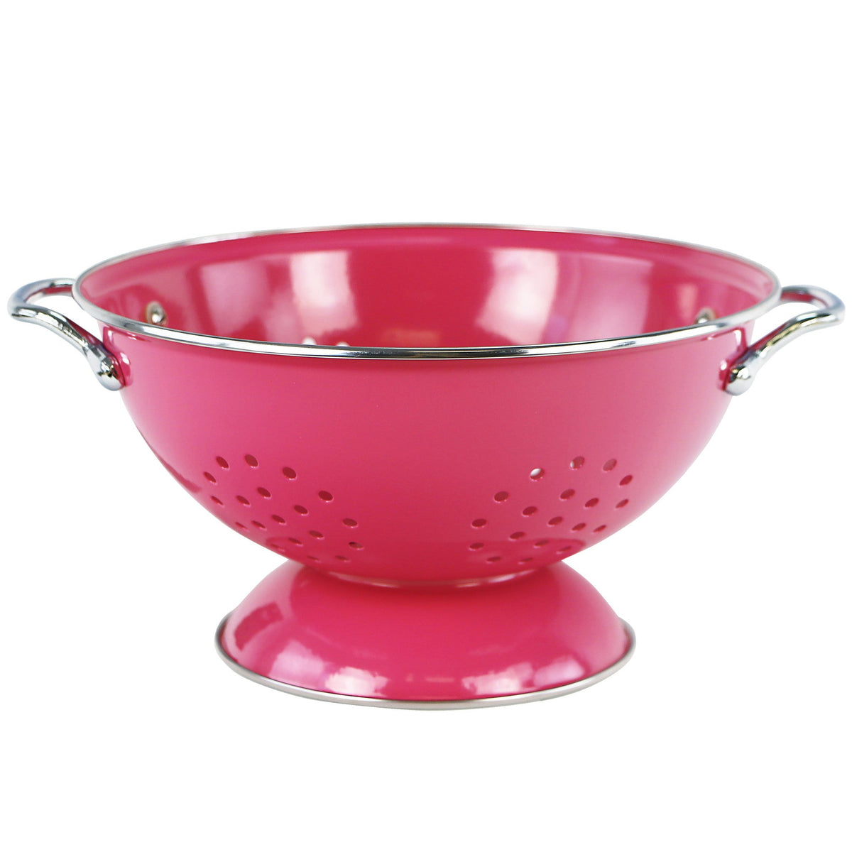 Powder Coated Colanders, Various Sizes, Magenta