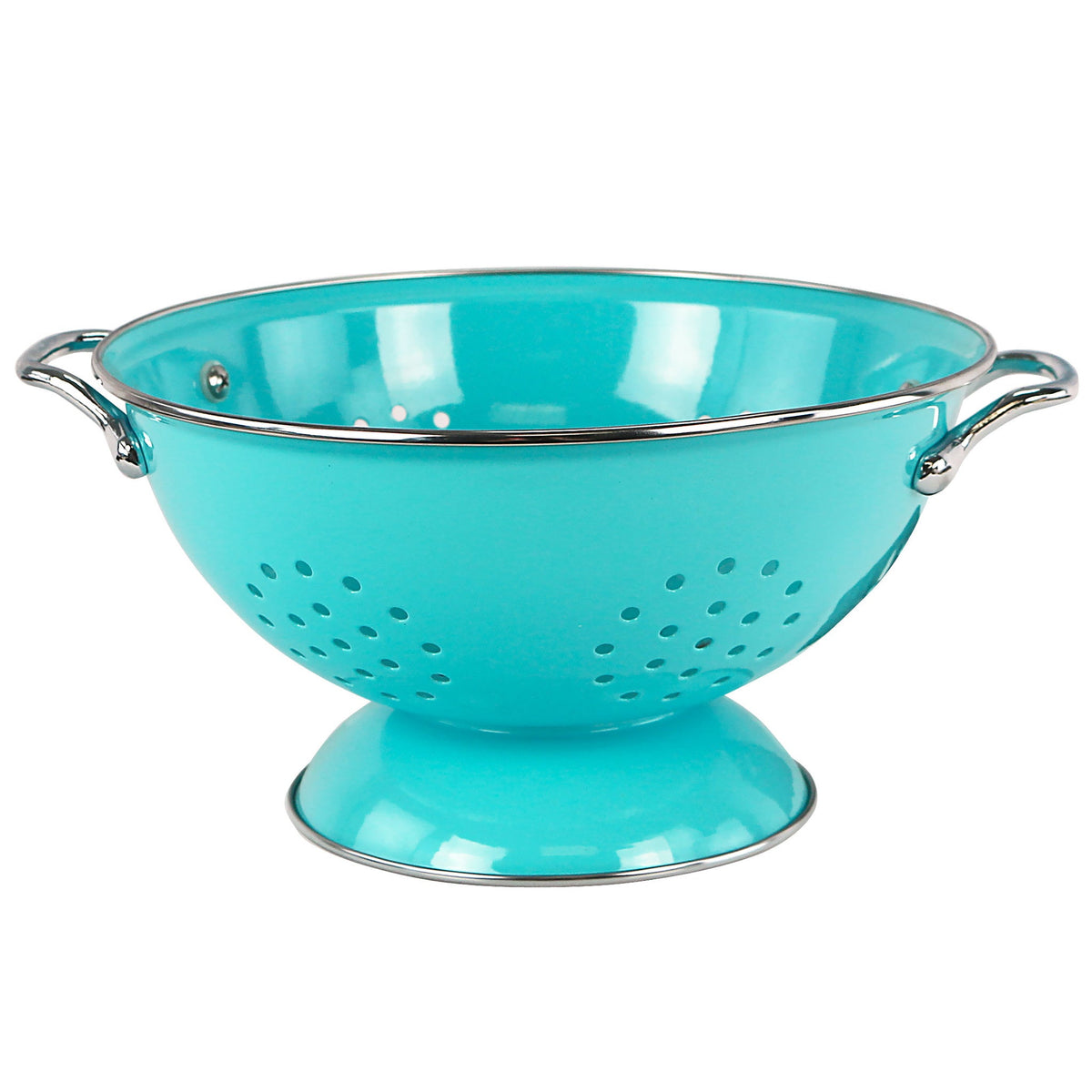 Powder Coated Colanders, Various Sizes, Turquoise