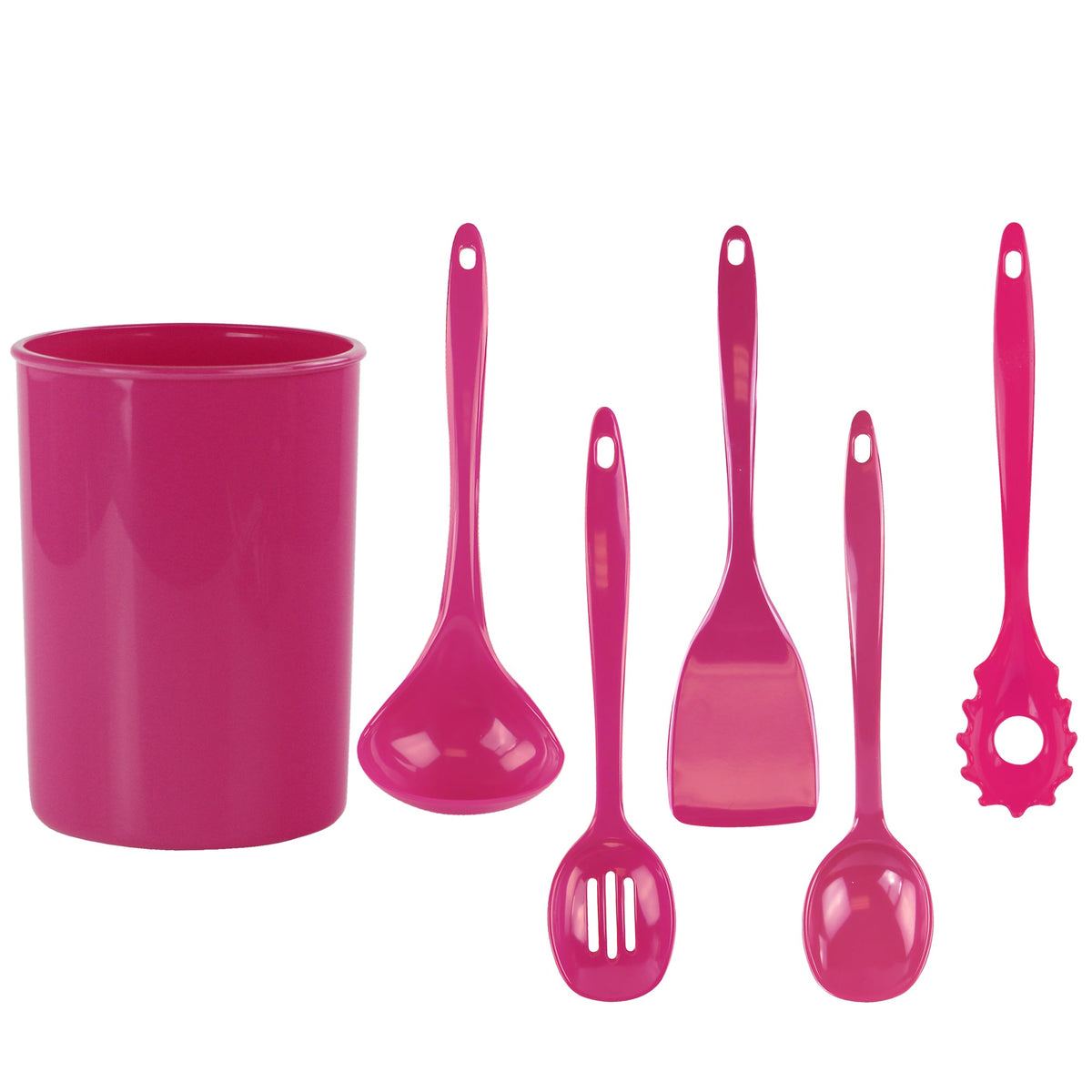 6pc Utensil Set, Magenta