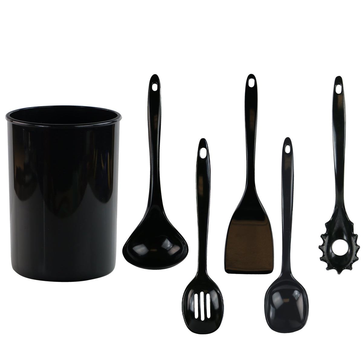6pc Utensil Set, Black