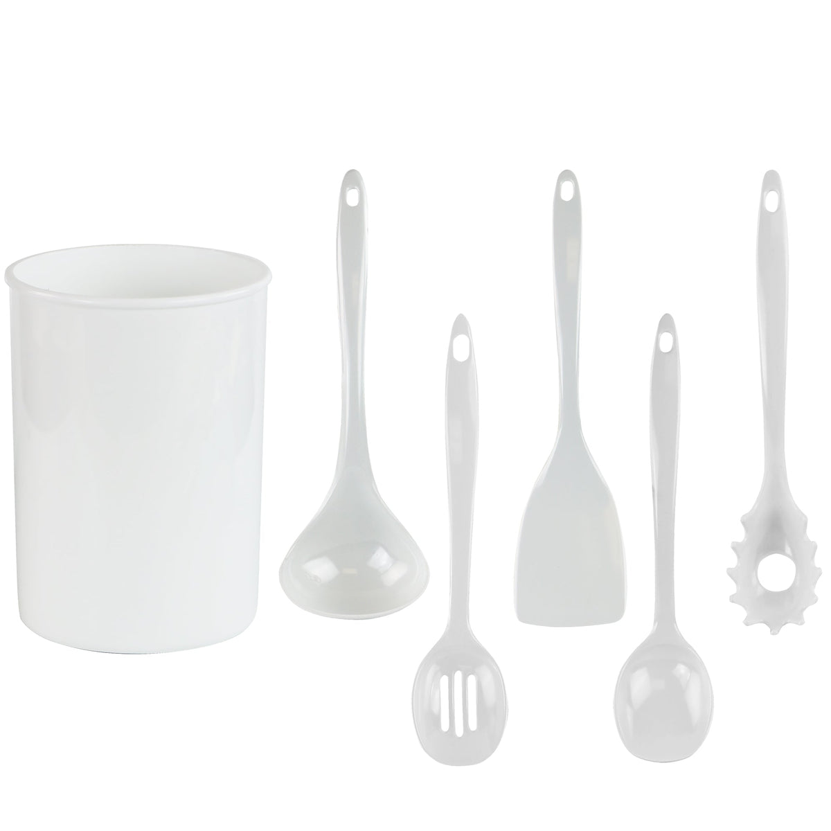 6pc Utensil Set, White
