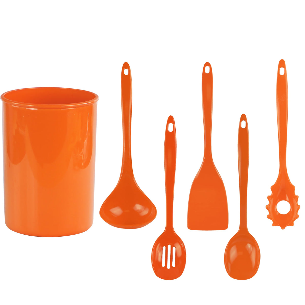 6pc Utensil Set, Orange