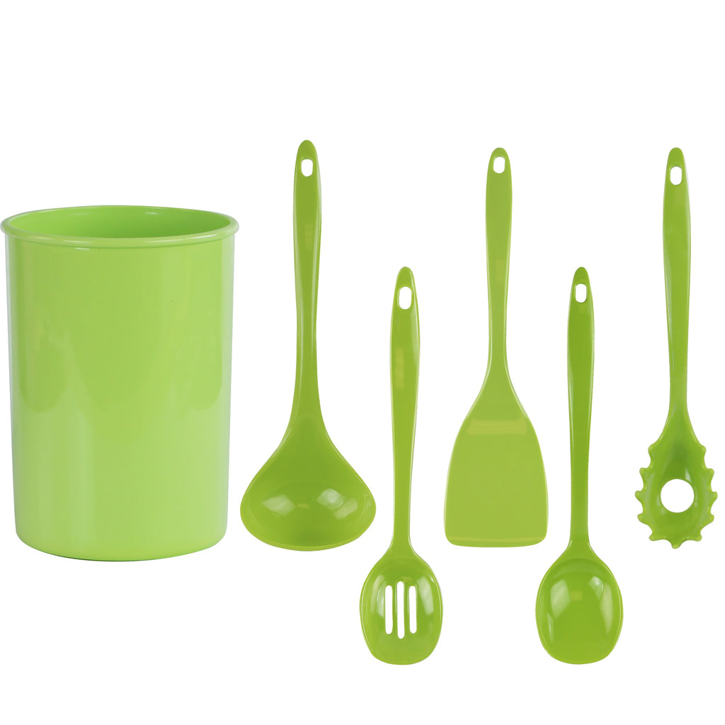 6pc Utensil Set, Lime