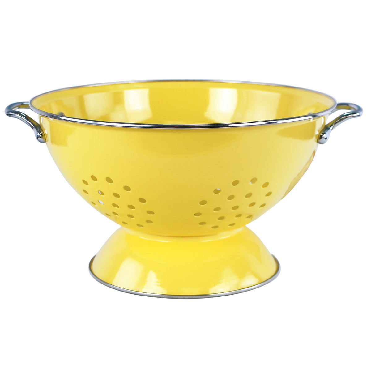Powder Coated Colanders, Various Sizes, Lemon