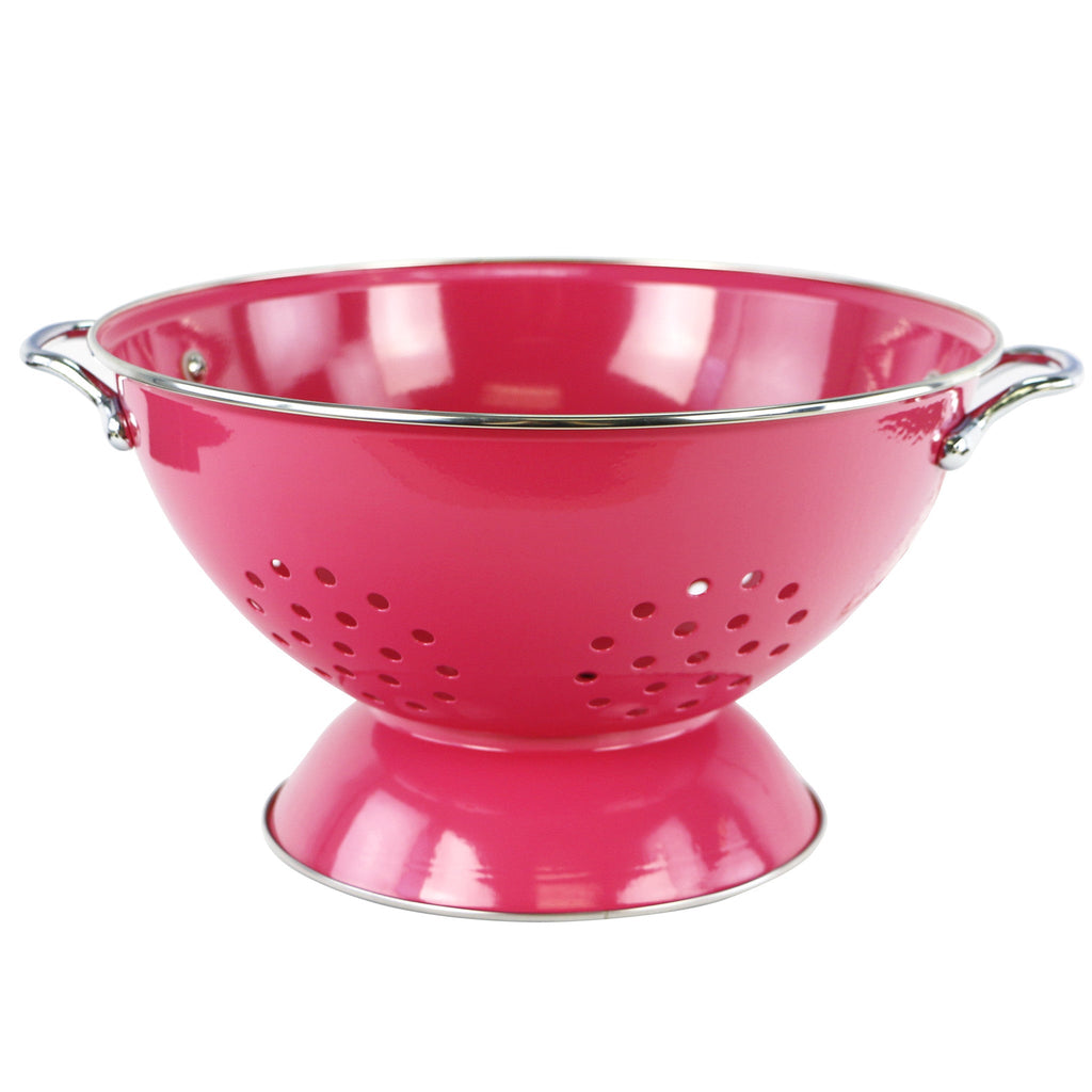 Powder Coated Colanders, Various Sizes, Magenta