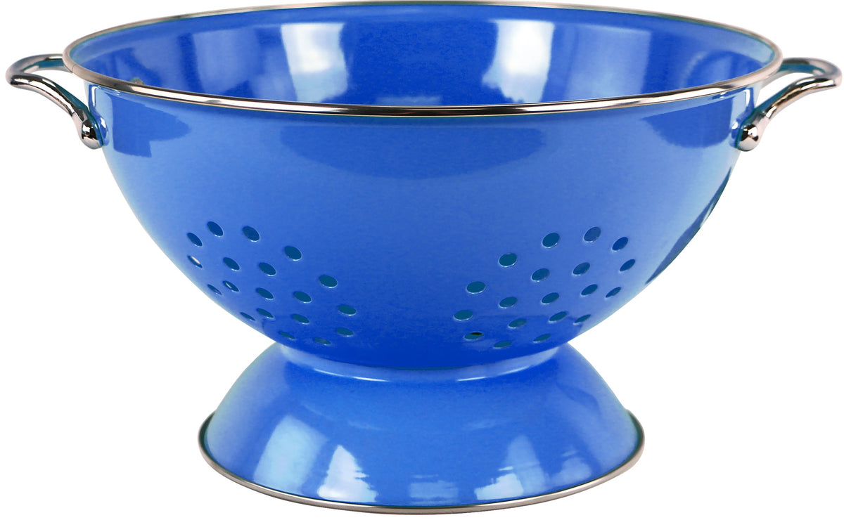 Powder Coated Colanders, Various Sizes, Azure