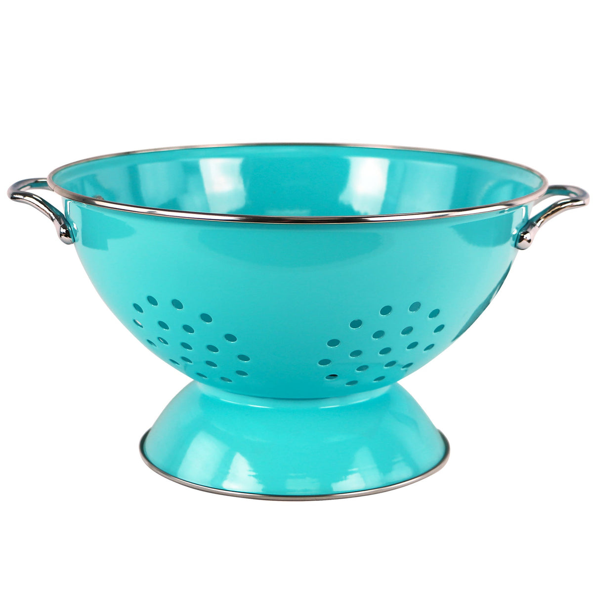 Powder Coated Colanders, Various Sizes, Turquoise