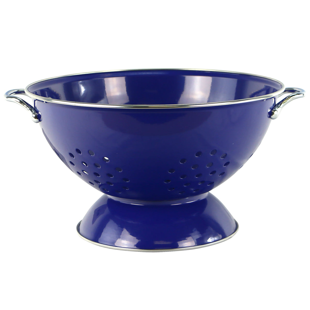 Powder Coated Colanders, Various Sizes, Indigo