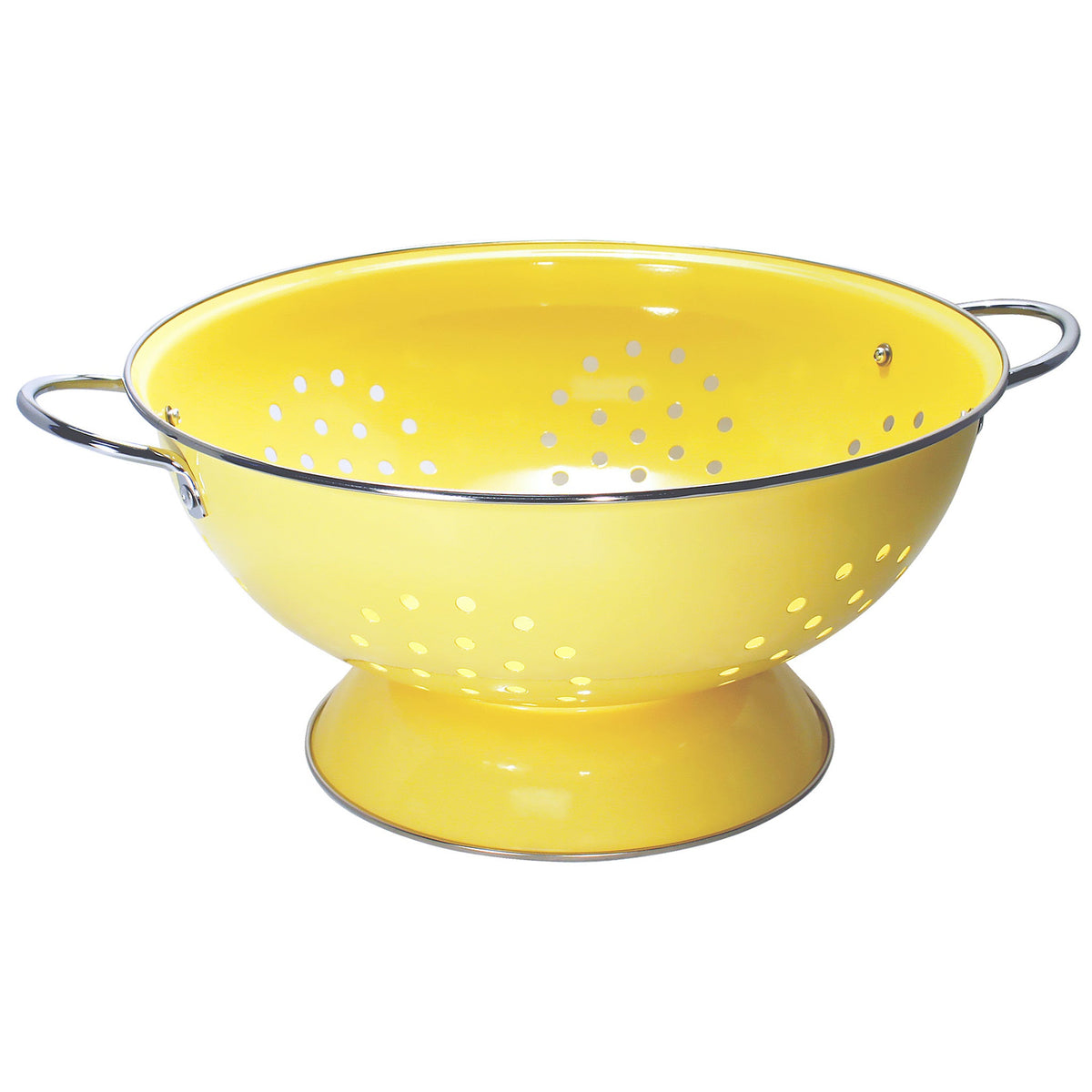Powder Coated Colanders, Various Sizes, Lemon