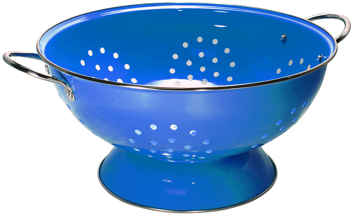 Powder Coated Colanders, Various Sizes, Azure