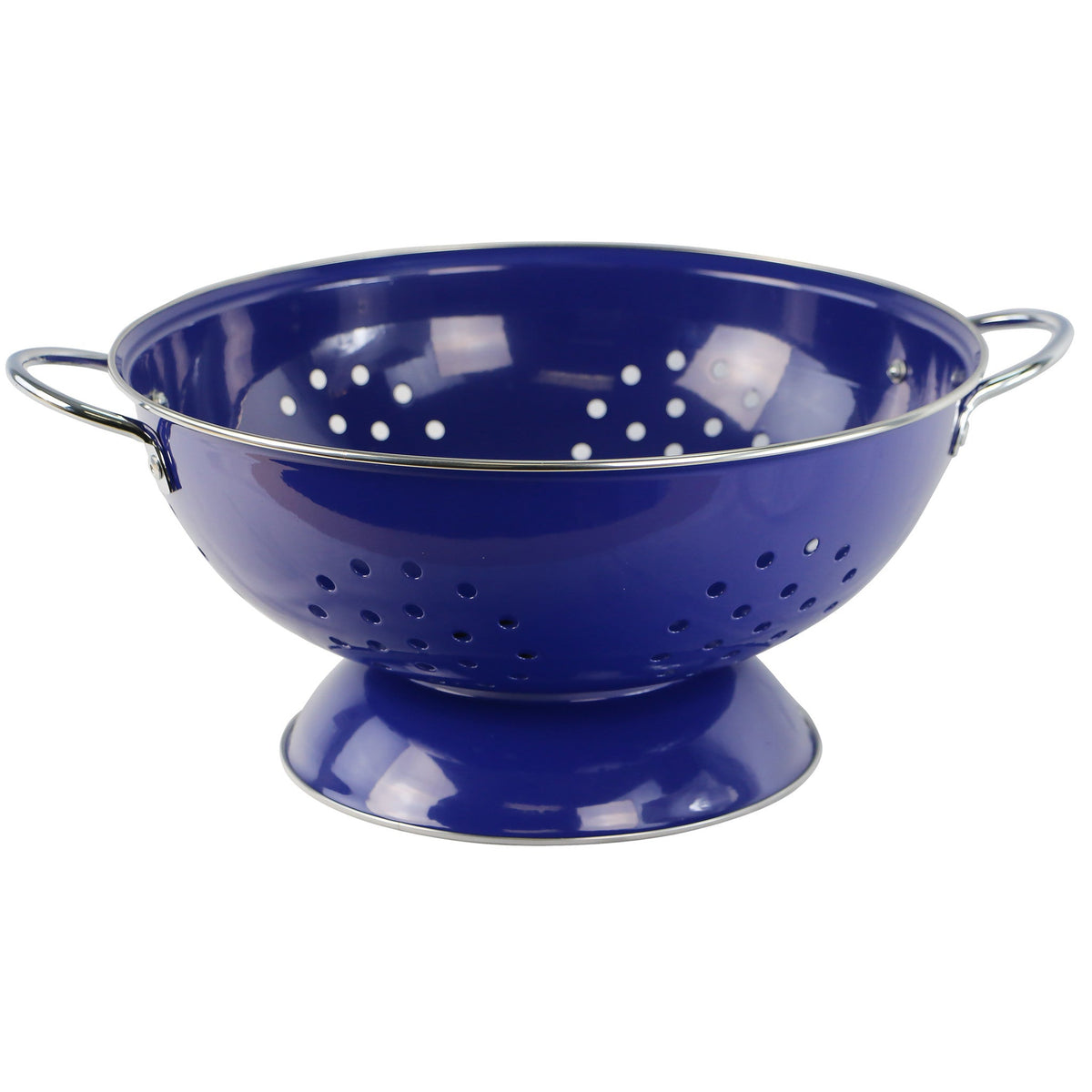 Powder Coated Colanders, Various Sizes, Indigo