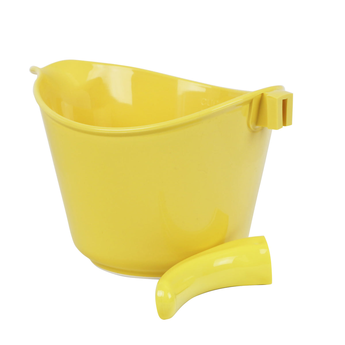 Reston Lloyd Melamine Batter Bowl with Pour Spout and Detachable Handle, Lemon