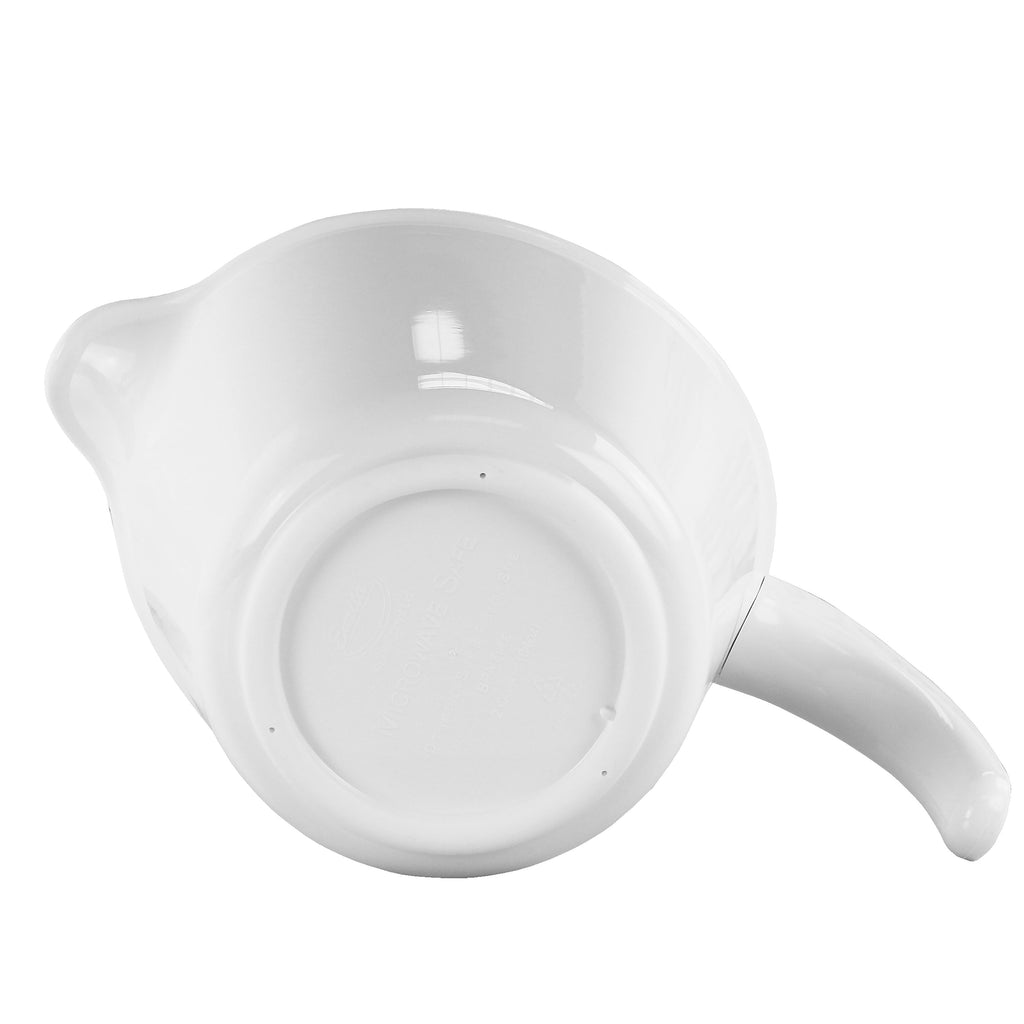 Reston Lloyd Melamine Batter Bowl with Pour Spout and Detachable Handle, White