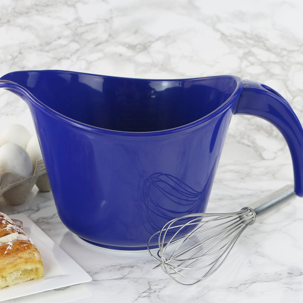 Reston Lloyd Melamine Batter Bowl with Pour Spout and Detachable Handle, Indigo