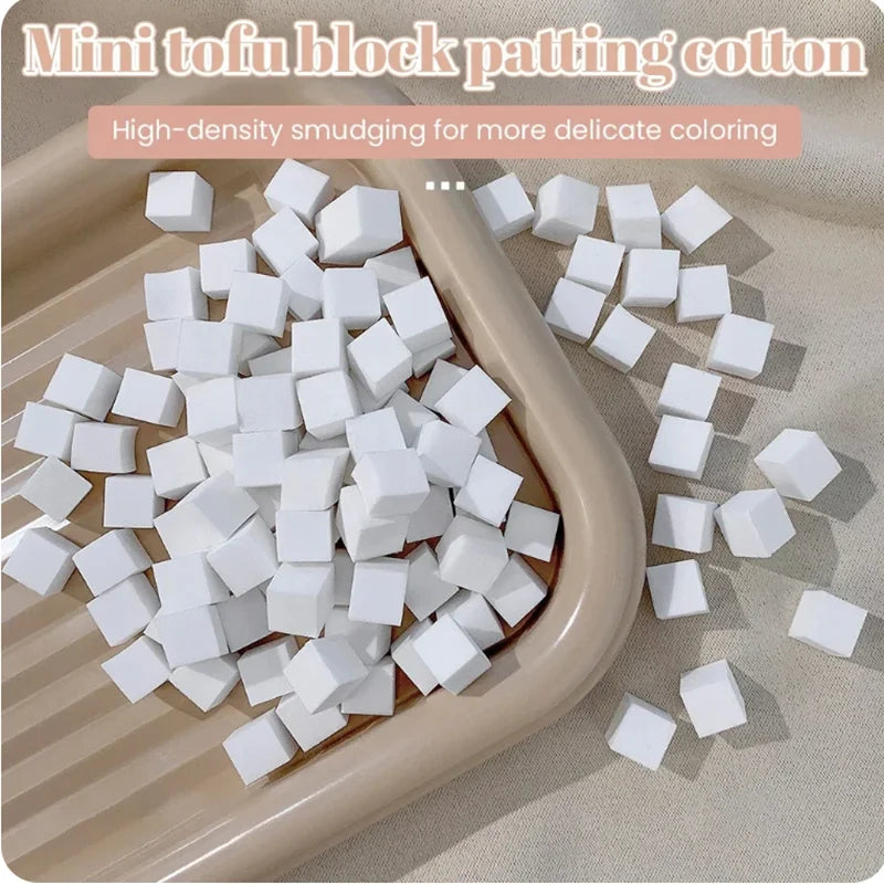 100Pcs Nail Art Sponge with 1 Grab Pen Set Manicure DIY Creative Nail Sponge Gripper Tool Sponge Gradient Nail Art Tools