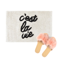 C'est la Vie Bath Mat | Soft Bathroom Rug | 20" x 30"