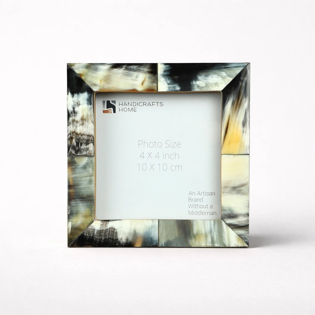 Horn Inlay Picture Frame Tabletop Wall 4x4 4x6 5x7 8x10