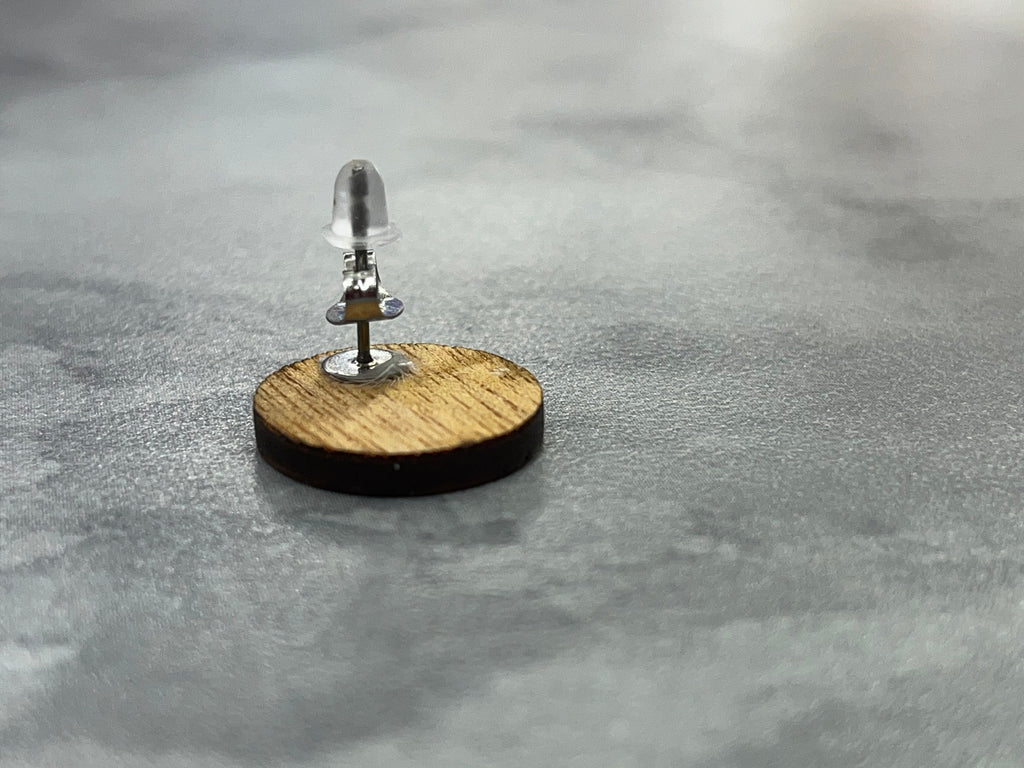 Rainbow Earrings - Wood Stud Earrings