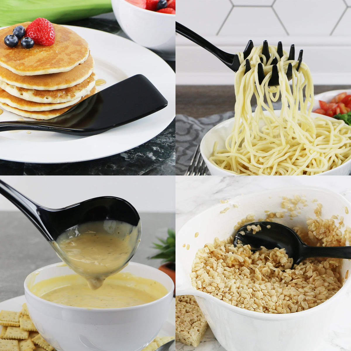 6pc Utensil Set, Black