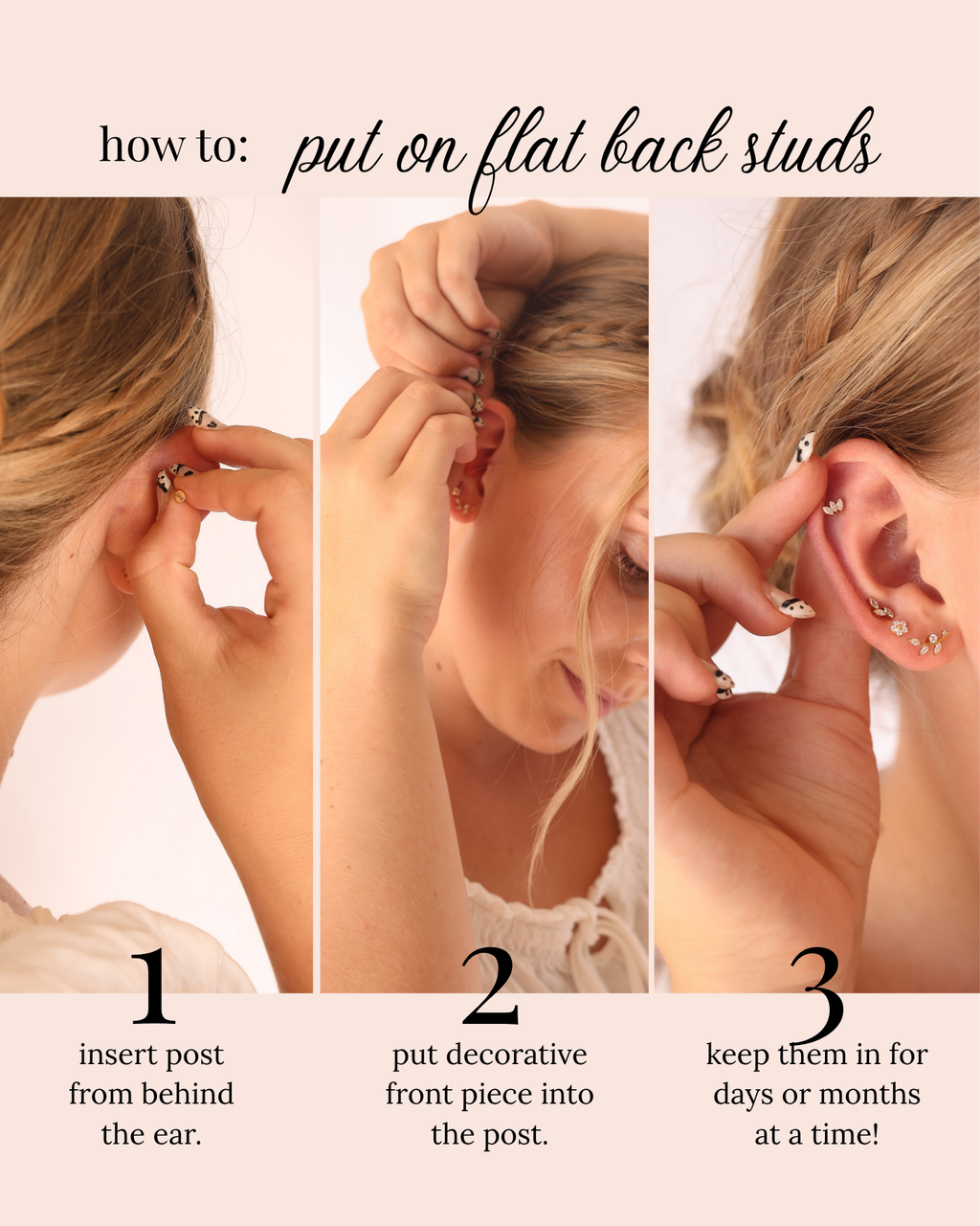 Moon Flat Back Stud