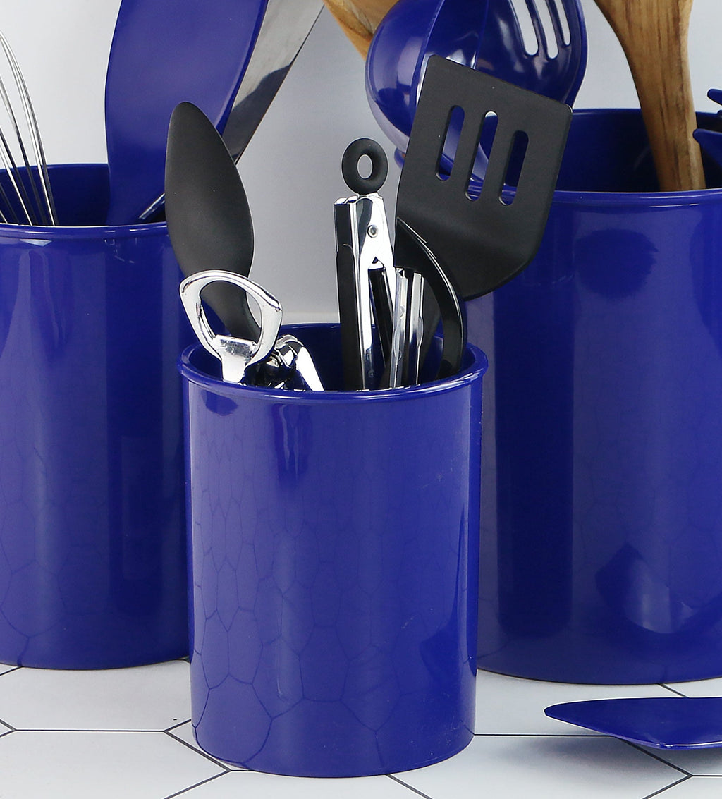 Mini Plastic Utensil Holder, Indigo
