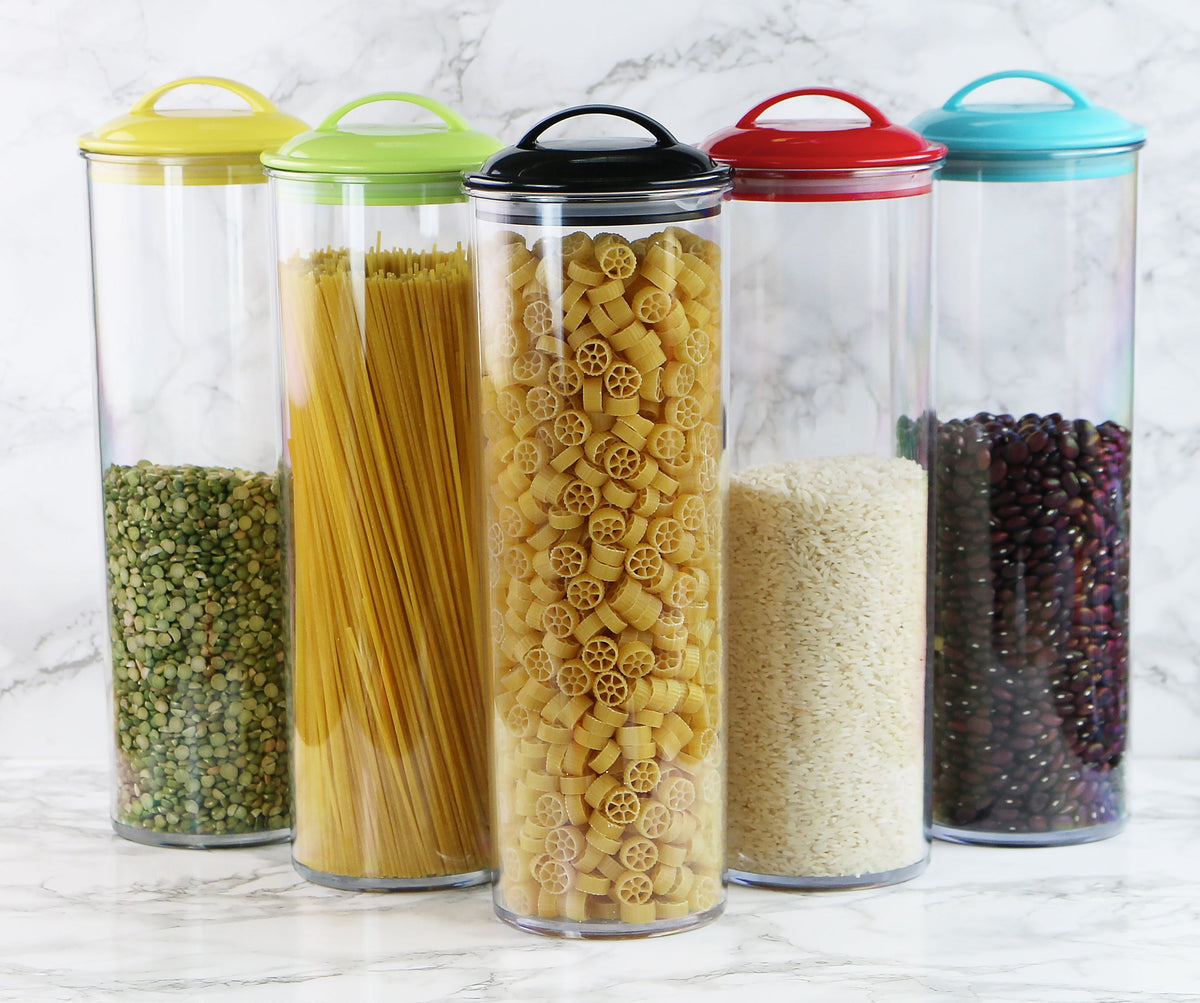 Reston Lloyd Spaghetti/Pasta Acrylic Canister with Air Tight Lid - Lemon