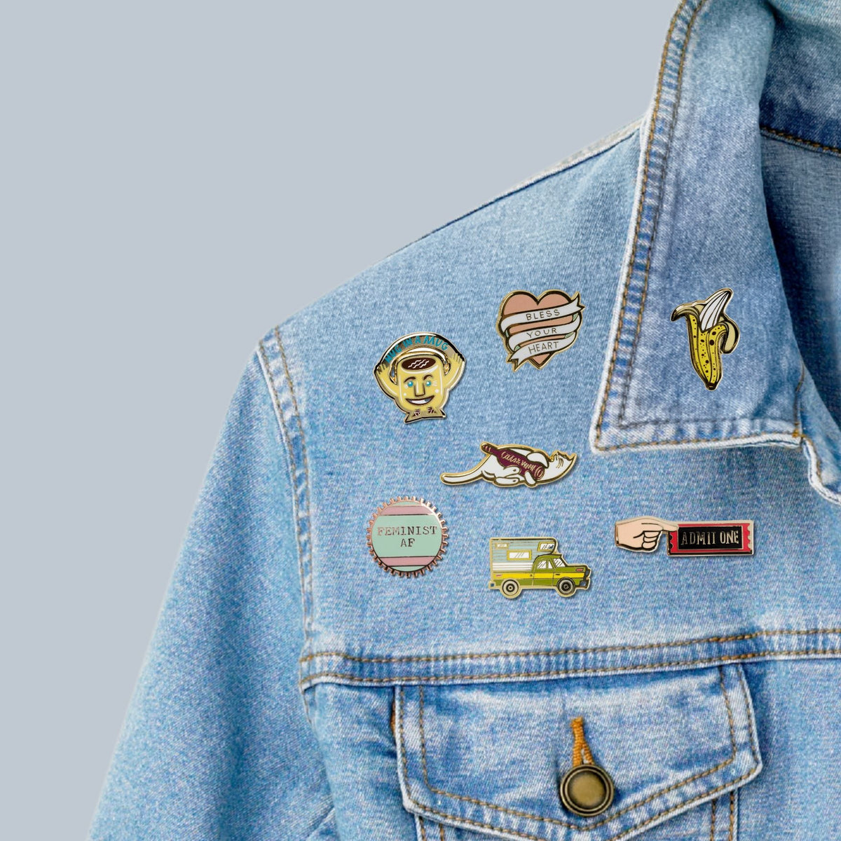 Cats and Wine Make Everything Fine Enamel Pin in Purplish Red and Gold
