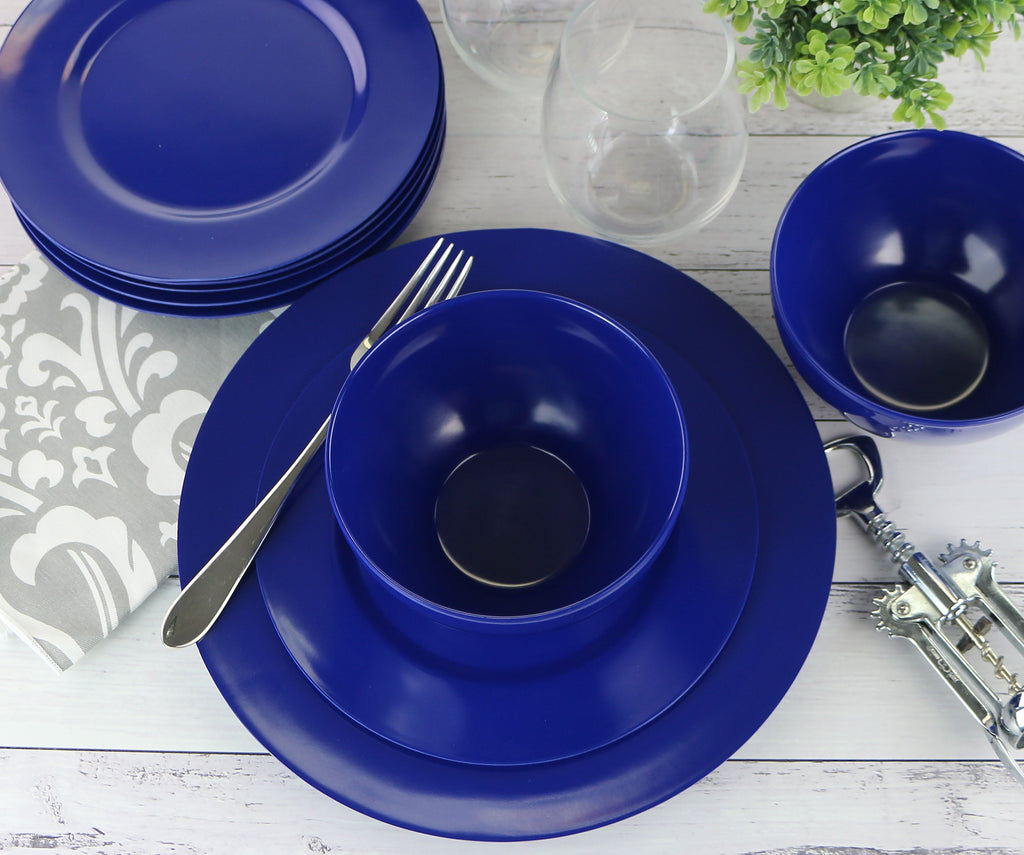 6pc Melamine Bowl Set, Indigo