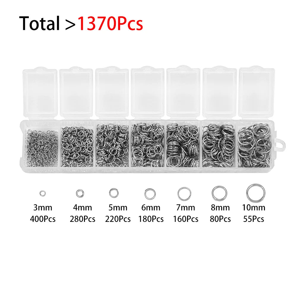 Alloy Accessories Jewelry Findings Set Repair Tools Lobster Clasp Open Jump Rings Earring Hooks for DIY Jewelry Making Supplies