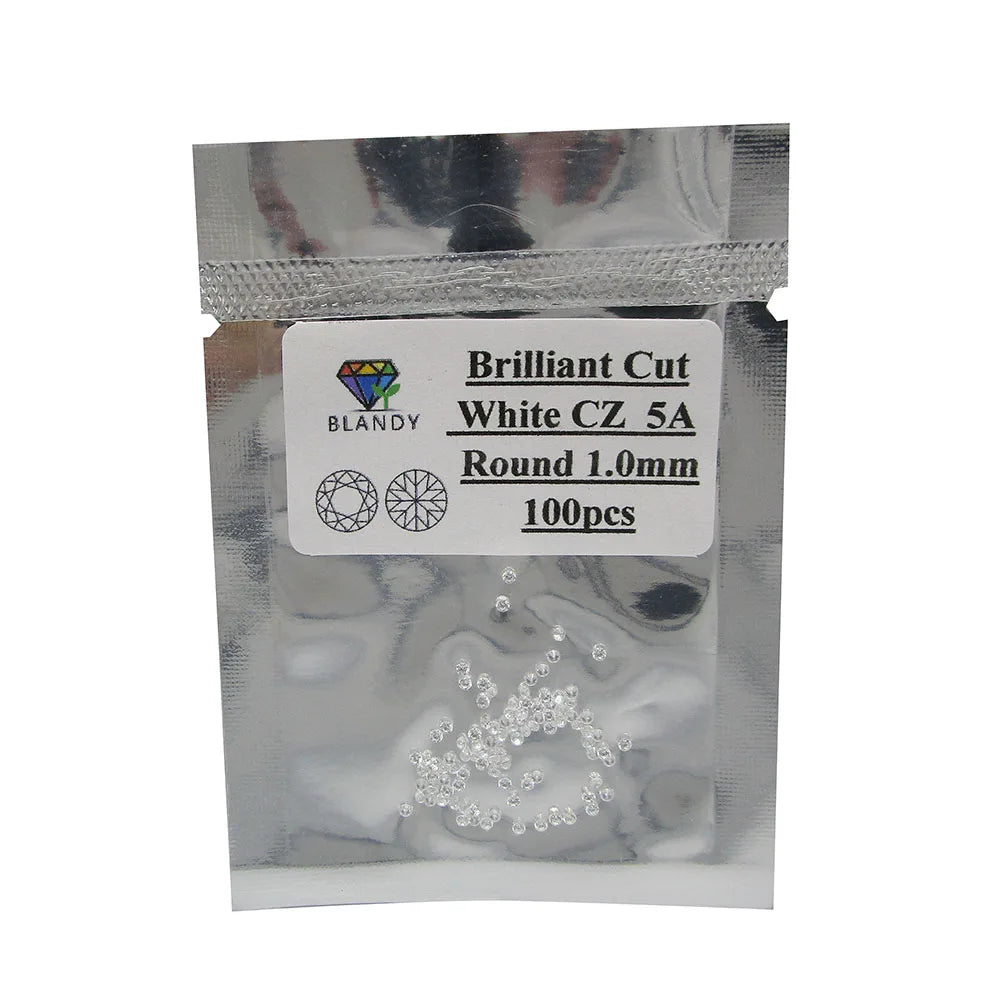 Wholesale Price 50pcs/lot 3mm 4mm 5mm (2.5~6.5mm) 5A Round Brilliant Cut Loose White Cubic Zirconia Stones CZ Gems For Jewelry