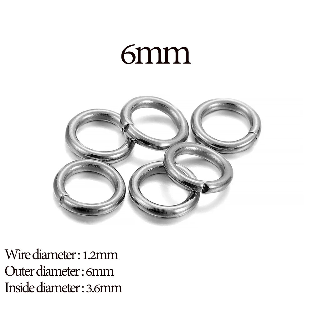 200Pcs Stainless Steel Open Jump Rings for Jewelry Making Supplies DIY Double Loops Split Rings Connectors For Jewelry Findings