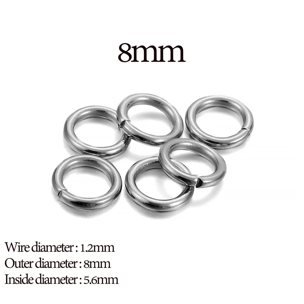 200Pcs Stainless Steel Open Jump Rings for Jewelry Making Supplies DIY Double Loops Split Rings Connectors For Jewelry Findings