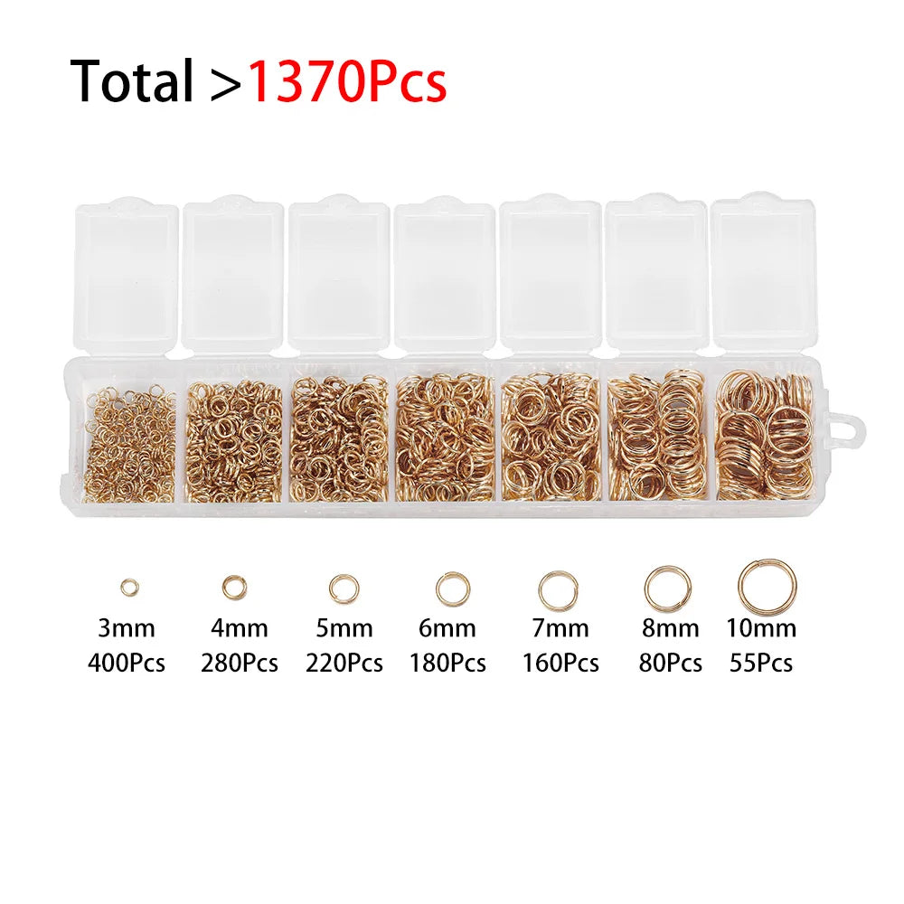 Alloy Accessories Jewelry Findings Set Repair Tools Lobster Clasp Open Jump Rings Earring Hooks for DIY Jewelry Making Supplies