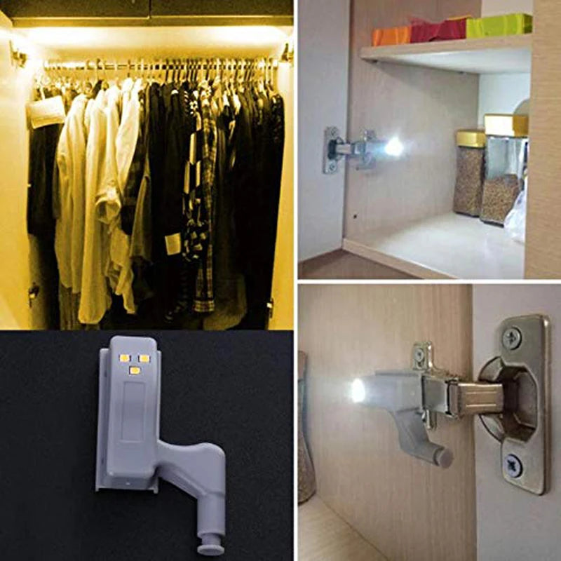 LED Inner Hinge Lamp Under Cabinet Lights Universal Wardrobe Cupboard Sensor Light for Bedroom Kitchen Closet Night Lamp 1-10pcs