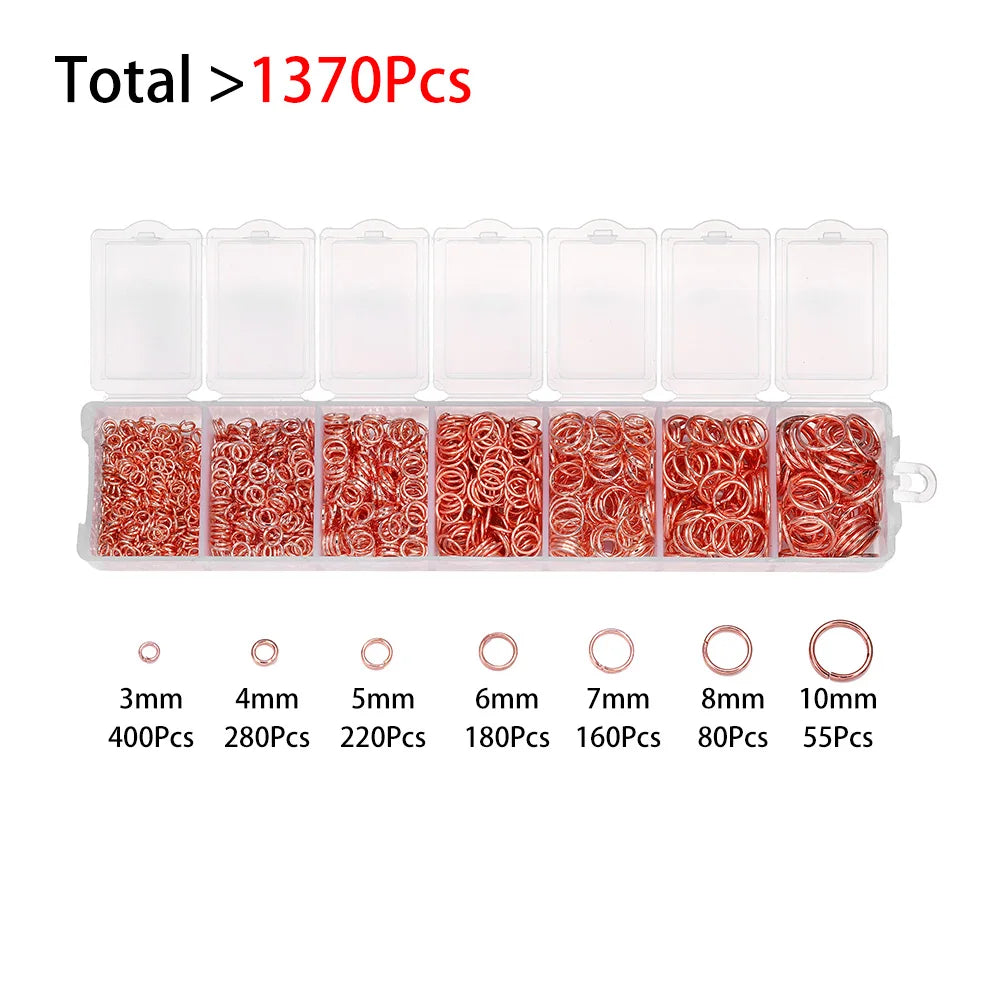 Alloy Accessories Jewelry Findings Set Repair Tools Lobster Clasp Open Jump Rings Earring Hooks for DIY Jewelry Making Supplies