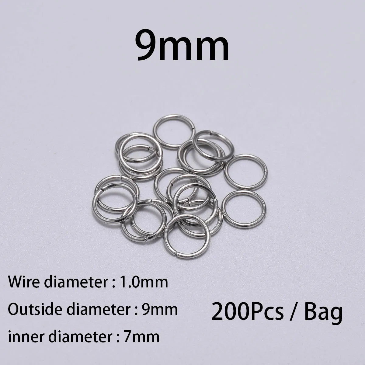 200Pcs Stainless Steel Open Jump Rings for Jewelry Making Supplies DIY Double Loops Split Rings Connectors For Jewelry Findings