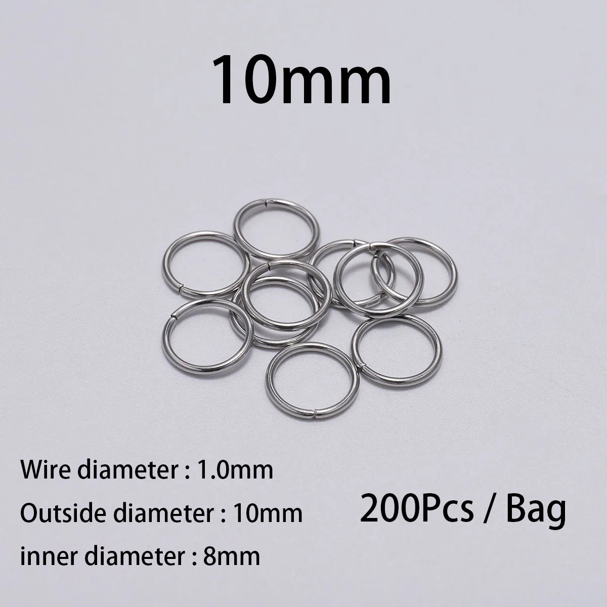 200Pcs Stainless Steel Open Jump Rings for Jewelry Making Supplies DIY Double Loops Split Rings Connectors For Jewelry Findings